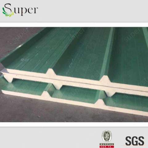 Soundproof Heat Insulated PU/Polyurethane Sandwich Panel Building Material